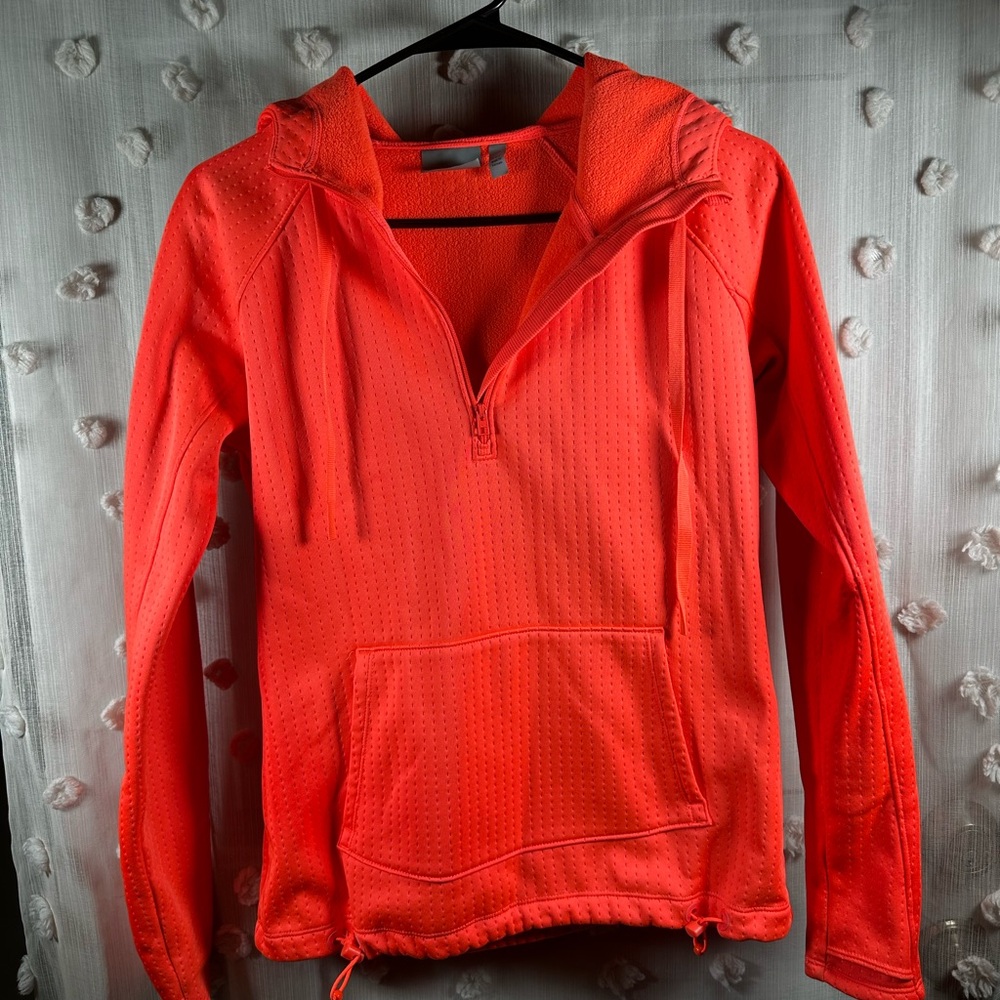 Athleta Women’s Bright Orange Half-Zip Hoodie Size XXS
